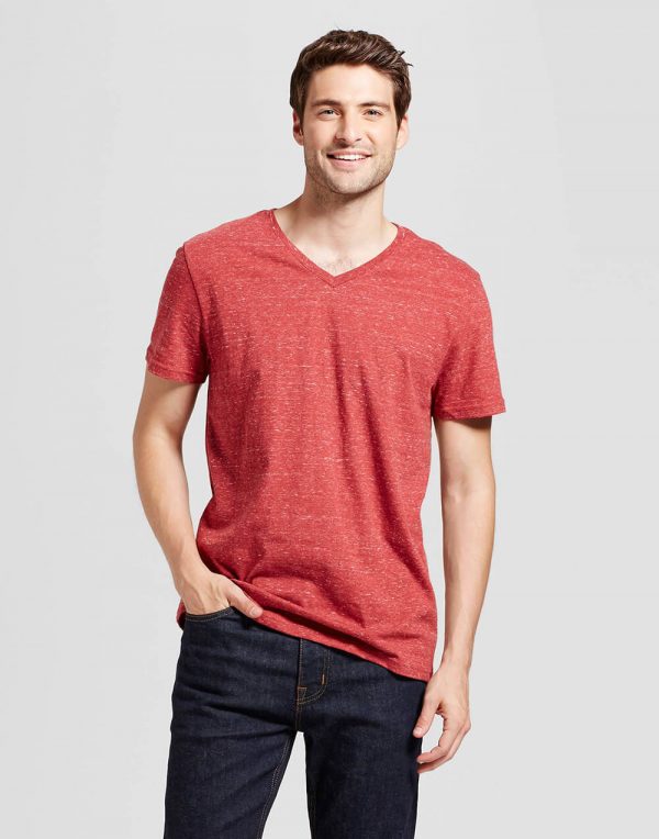 Mens-Standard-Fit-Heathered-Short-Sleeve-V-Neck-T-Shirt01-600x764